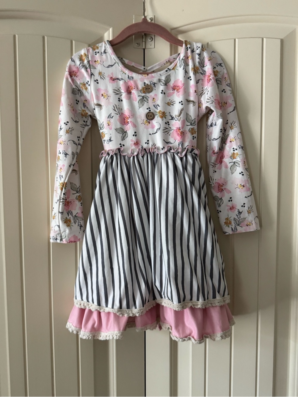 Cheeky Plum Floral Dress - Size 4T